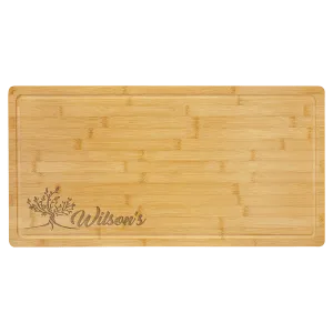 23 3/4" x 12"  Bamboo Cutting Board with Drip Ring