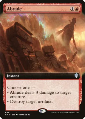 Abrade (Extended Art) [Commander Legends]