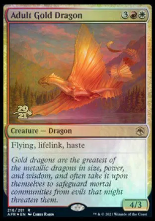 Adult Gold Dragon [Dungeons & Dragons: Adventures in the Forgotten Realms Prerelease Promos]