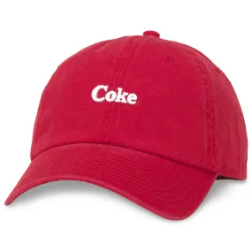 American Needle Coke Wash Micro Slouch Cap Red COKE-1710A