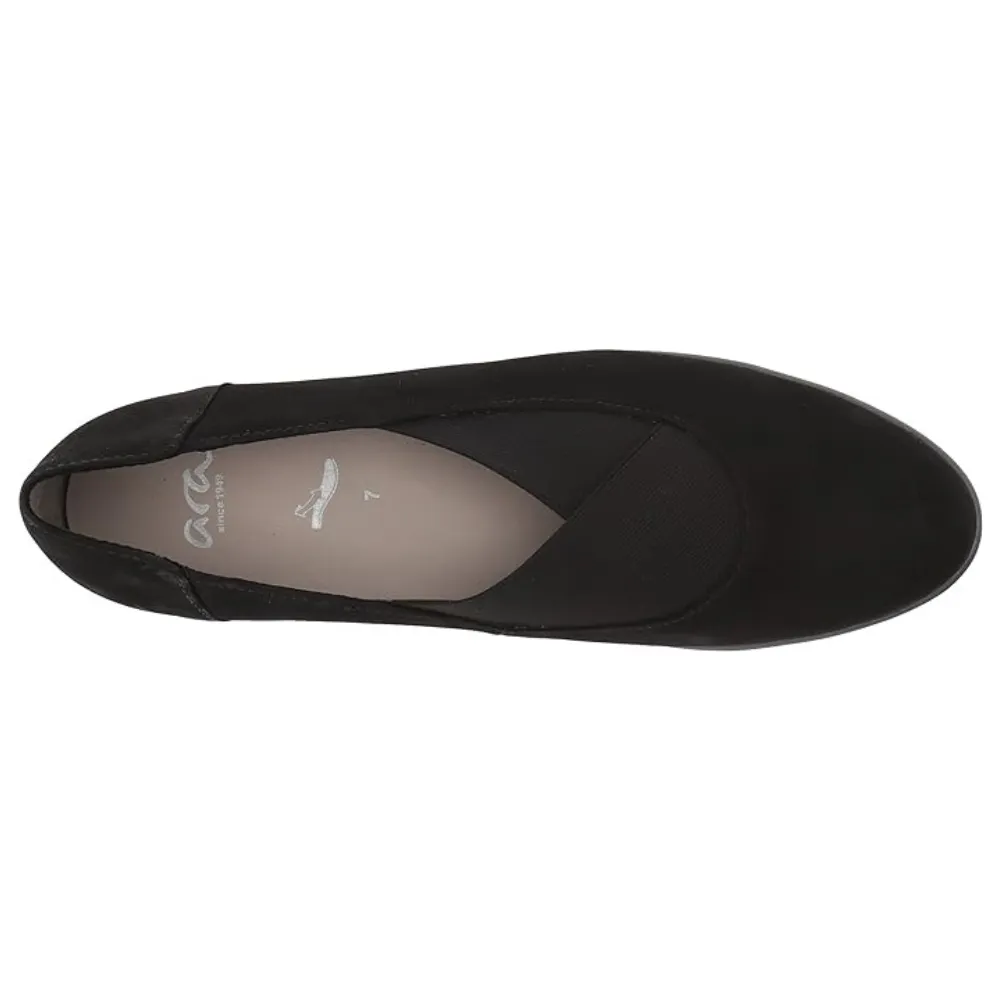 Ara Haddie Black Nubuck Shoe (Women's)