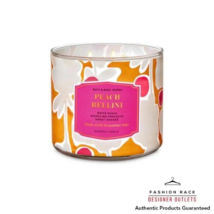 Bath & Body Works Peach Bellini 3-Wick Candle 411Ml