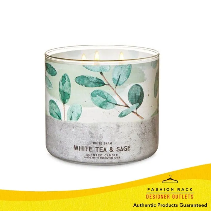 Bath & Body Works White Tea And Sage 3-Wick Candle 411Ml