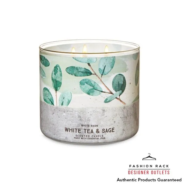 Bath & Body Works White Tea And Sage 3-Wick Candle 411Ml