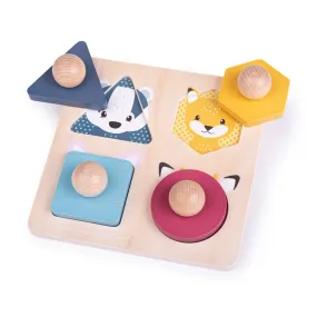 Bigjigs Toys Woodland Animal Wooden Shape Puzzle