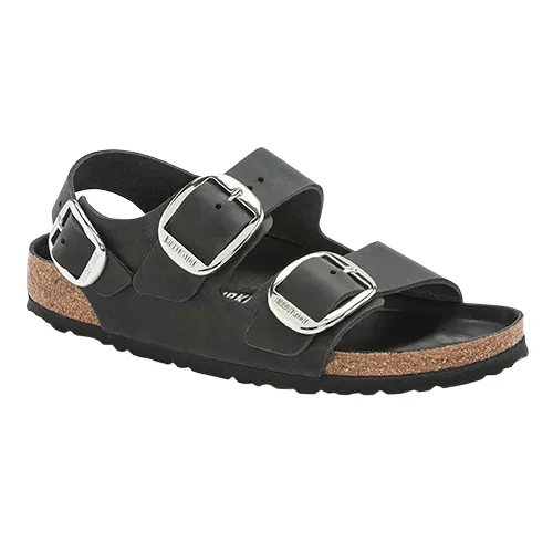 Birkenstock Ladies Back Strap Sandals - Milano Big Buckle - Black