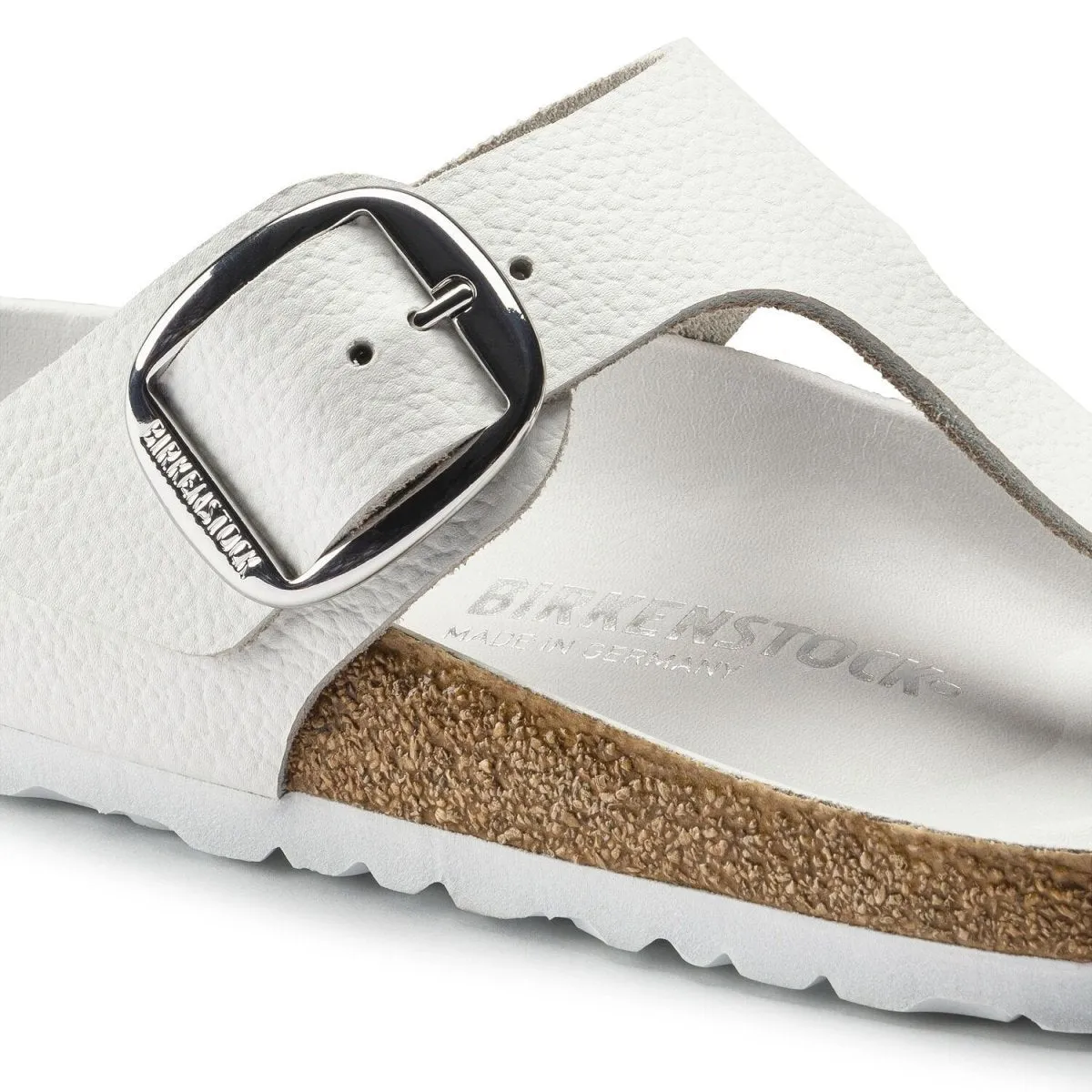 Birkenstock Women's Gizeh Big Buckle White Leather