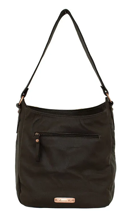 Bits and Bridle Soft Zip Top Shoulder Hobo - Chocolate