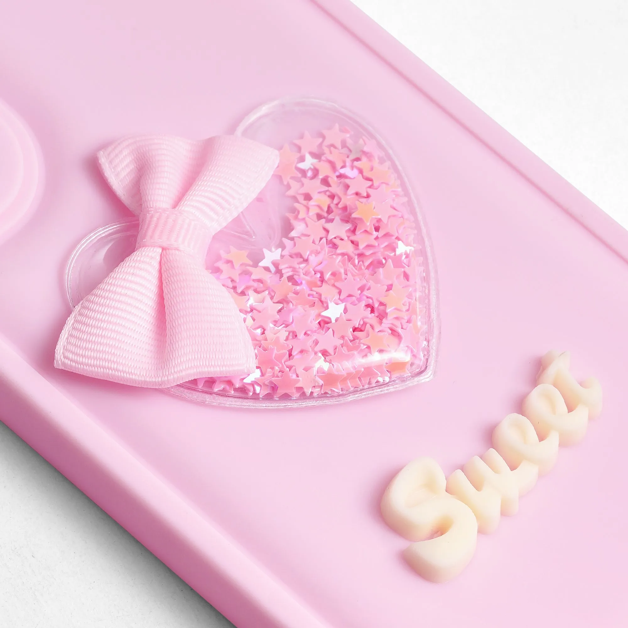 Bow Heart Cute Phone Back Cover for Oppo A53 4G