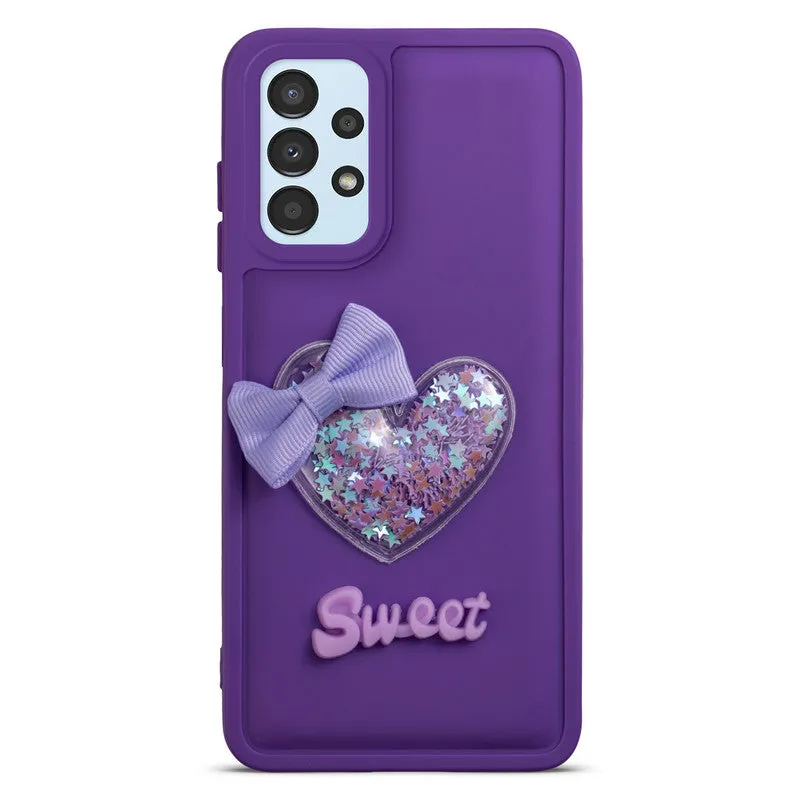 Bow Heart Cute Phone Back Cover for Samsung A13 4G