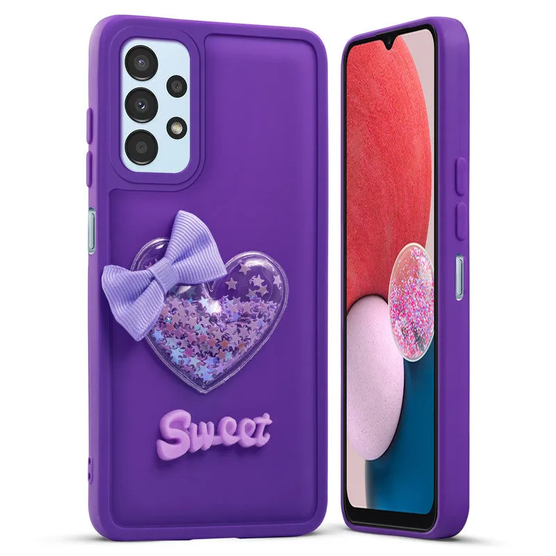 Bow Heart Cute Phone Back Cover for Samsung A13 4G