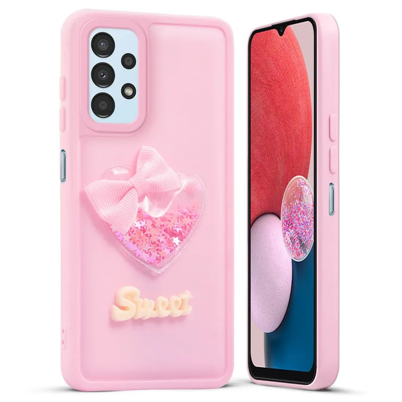 Bow Heart Cute Phone Back Cover for Samsung A13 4G