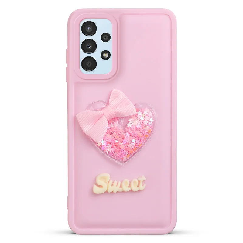 Bow Heart Cute Phone Back Cover for Samsung A13 4G