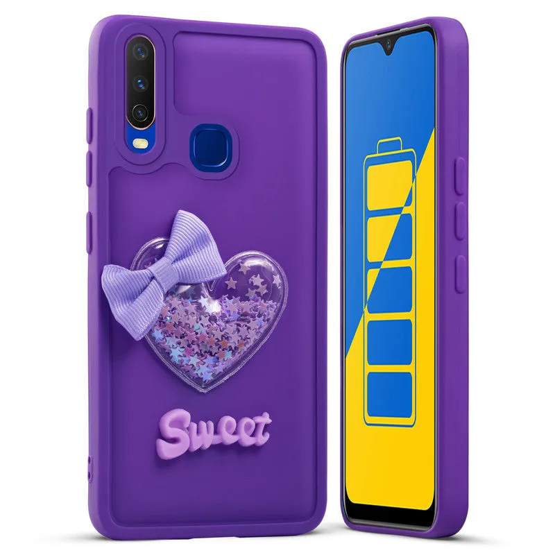 Bow Heart Cute Phone Back Cover for Vivo Y17