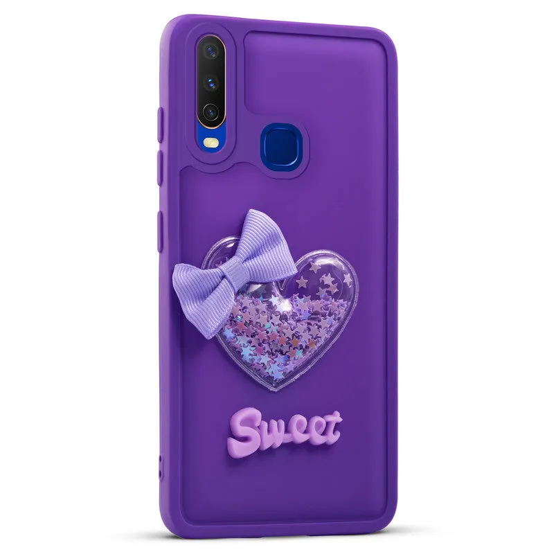 Bow Heart Cute Phone Back Cover for Vivo Y17