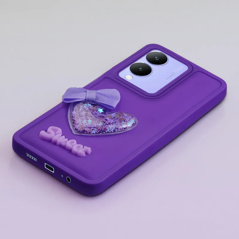 Bow Heart Cute Phone Back Cover for Vivo Y17s