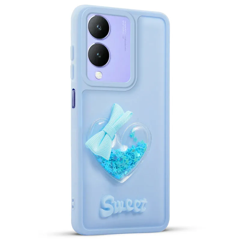 Bow Heart Cute Phone Back Cover for Vivo Y17s