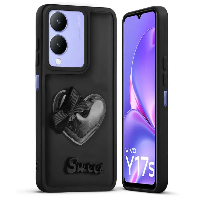 Bow Heart Cute Phone Back Cover for Vivo Y17s