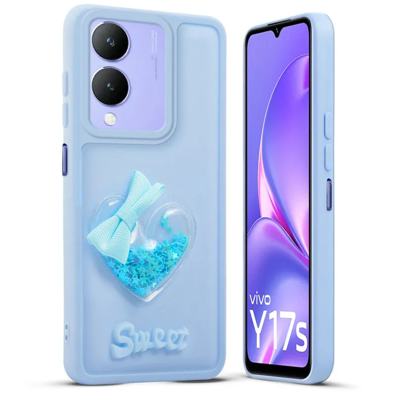 Bow Heart Cute Phone Back Cover for Vivo Y17s