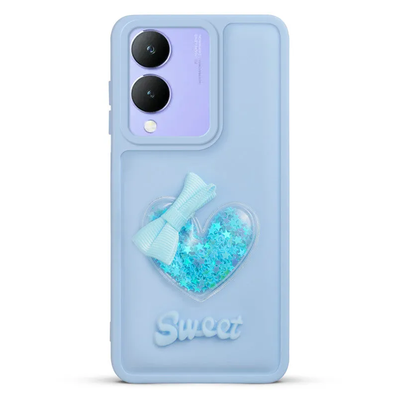 Bow Heart Cute Phone Back Cover for Vivo Y17s