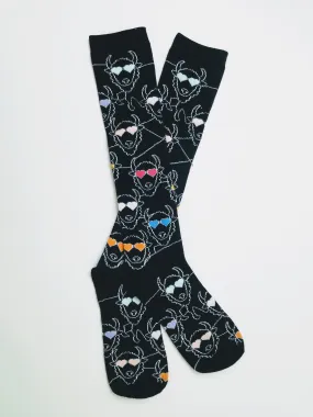 Buffalo Heart Knee High Socks