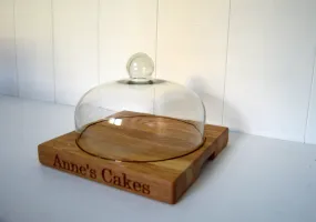 Cake Board with Glass Dome