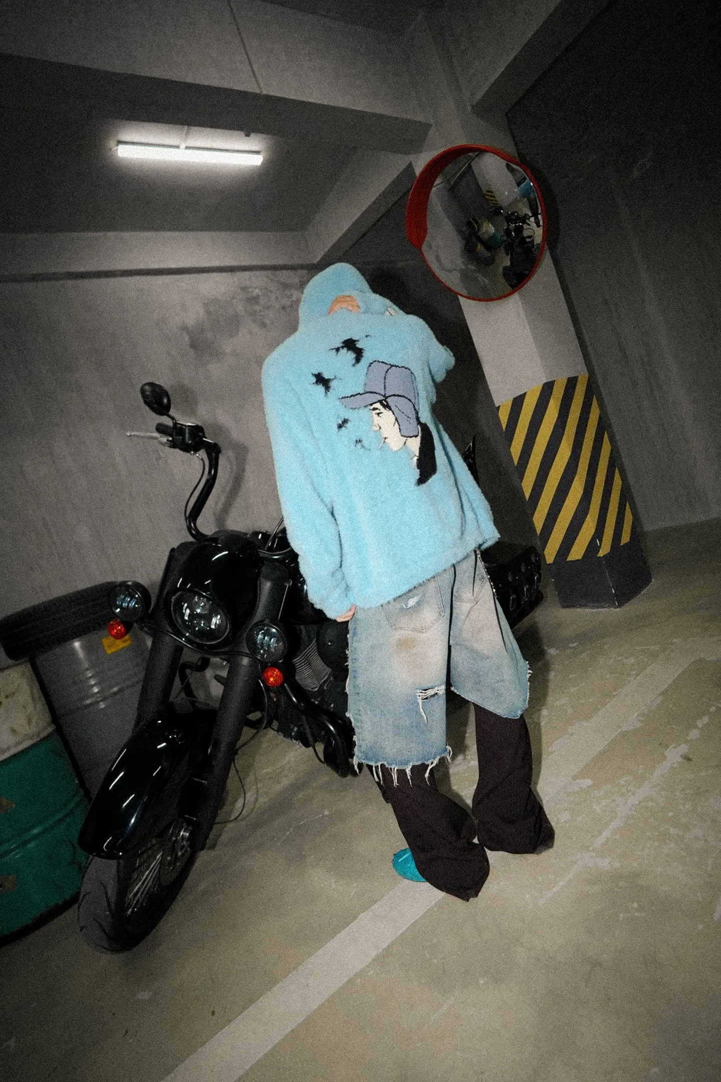 Cartoon Embroidered Sweater Hooded Jacket