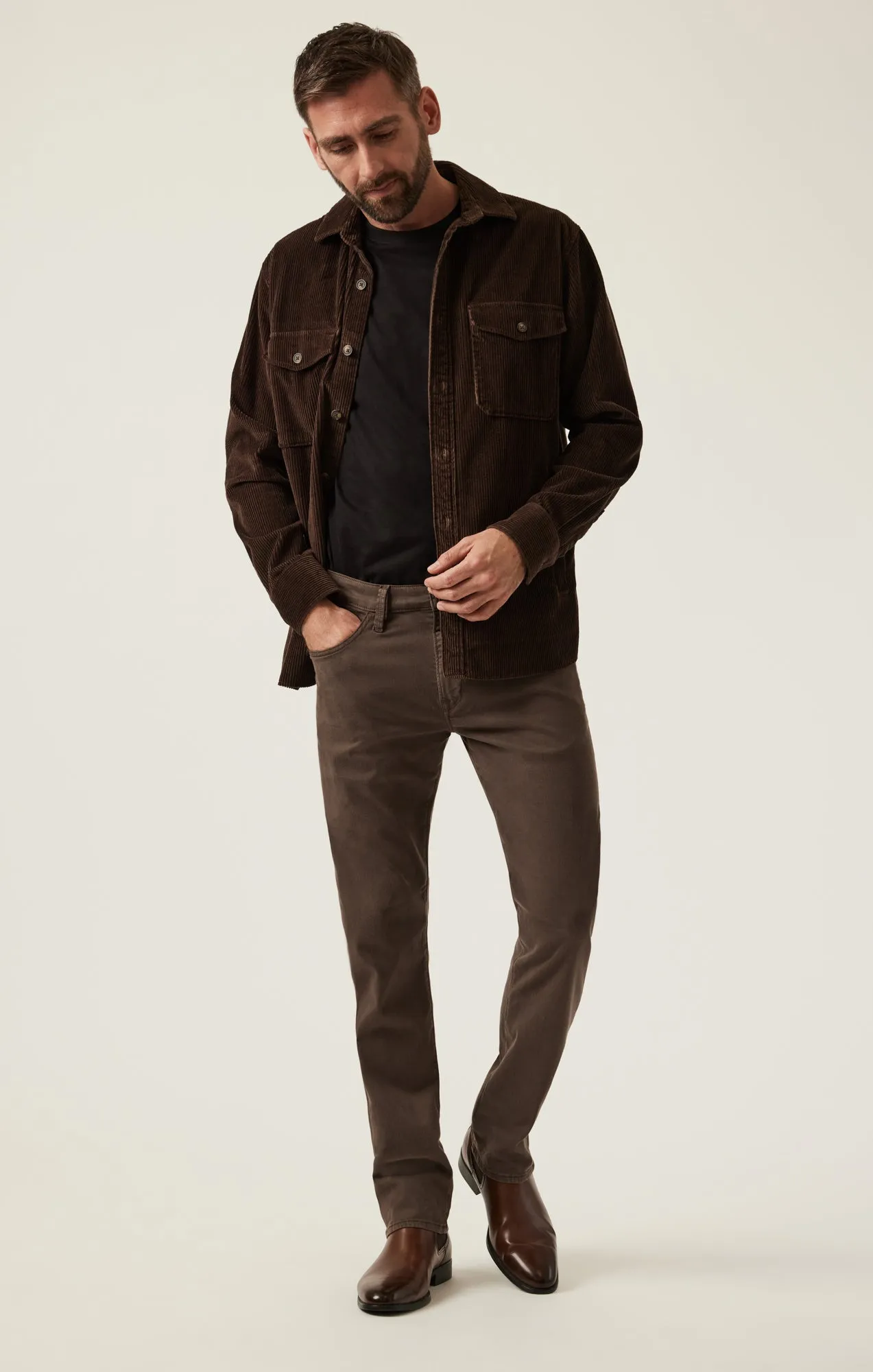 Charisma Relaxed Straight Pants in Oak Twill