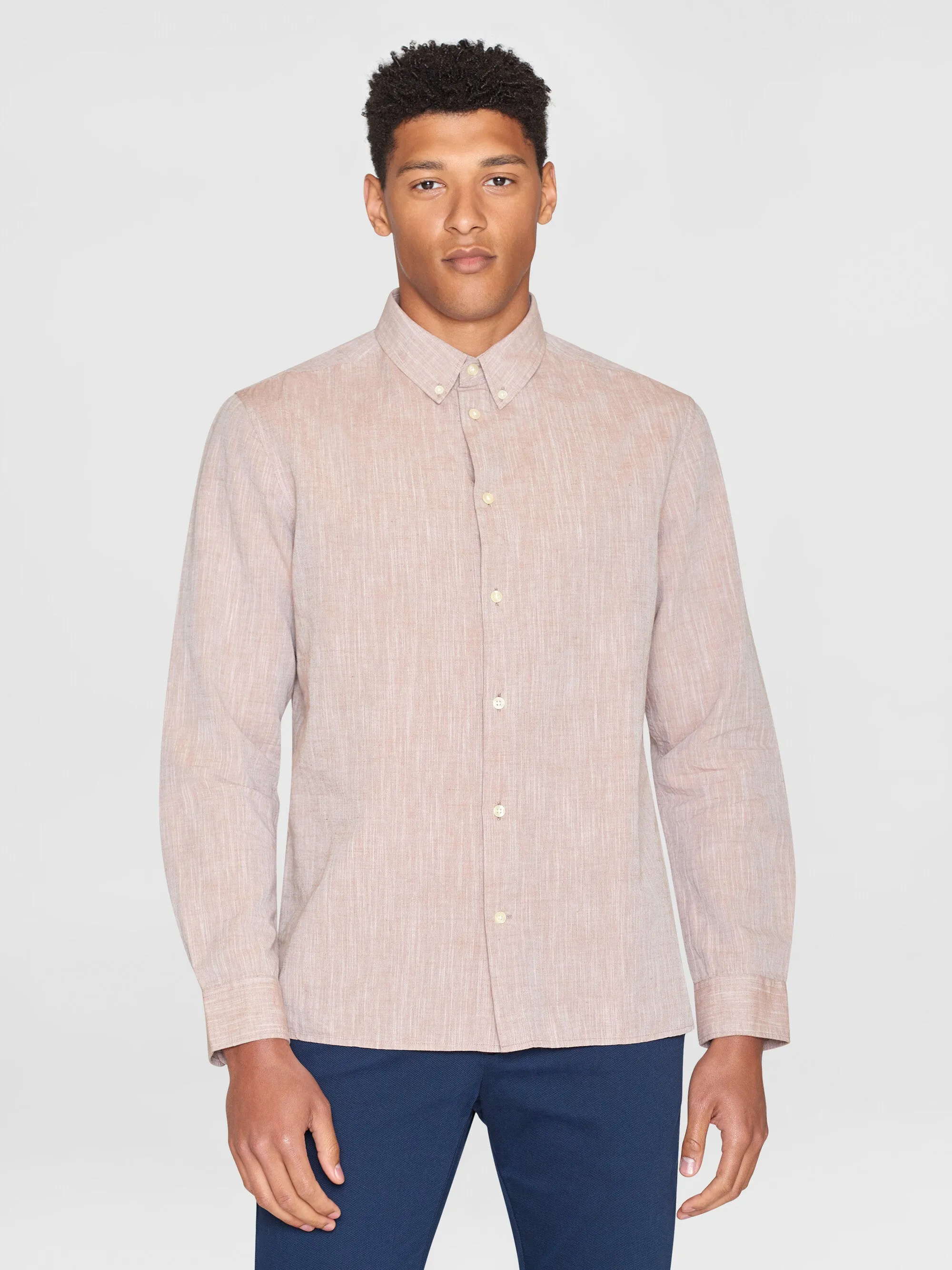 Custom fit linen shirt - Chocolate Malt