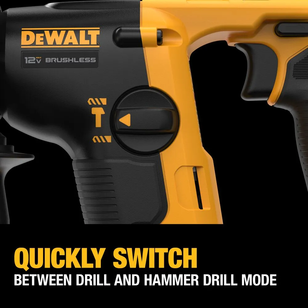 DeWALT DCH072B 12V XTREME MAX 9/16" Brushless Rotary Hammer - Bare Tool