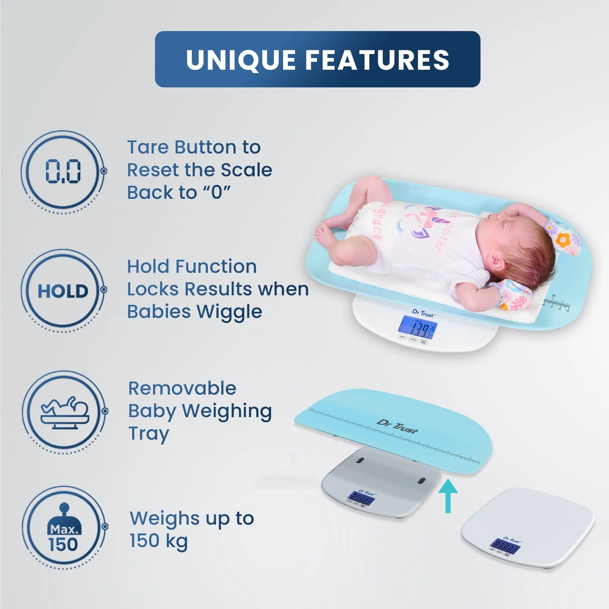 Dr Trust USA Growbuddy - Baby Infant Toddler and Adult Weighing Scale 510