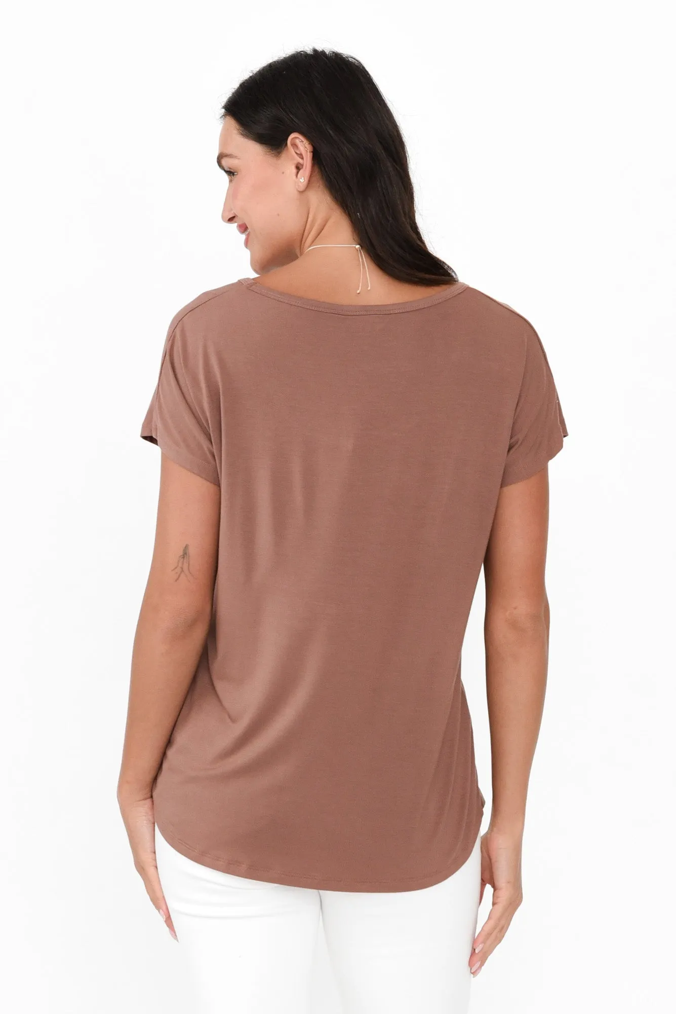 Eadie Chocolate Bamboo Top