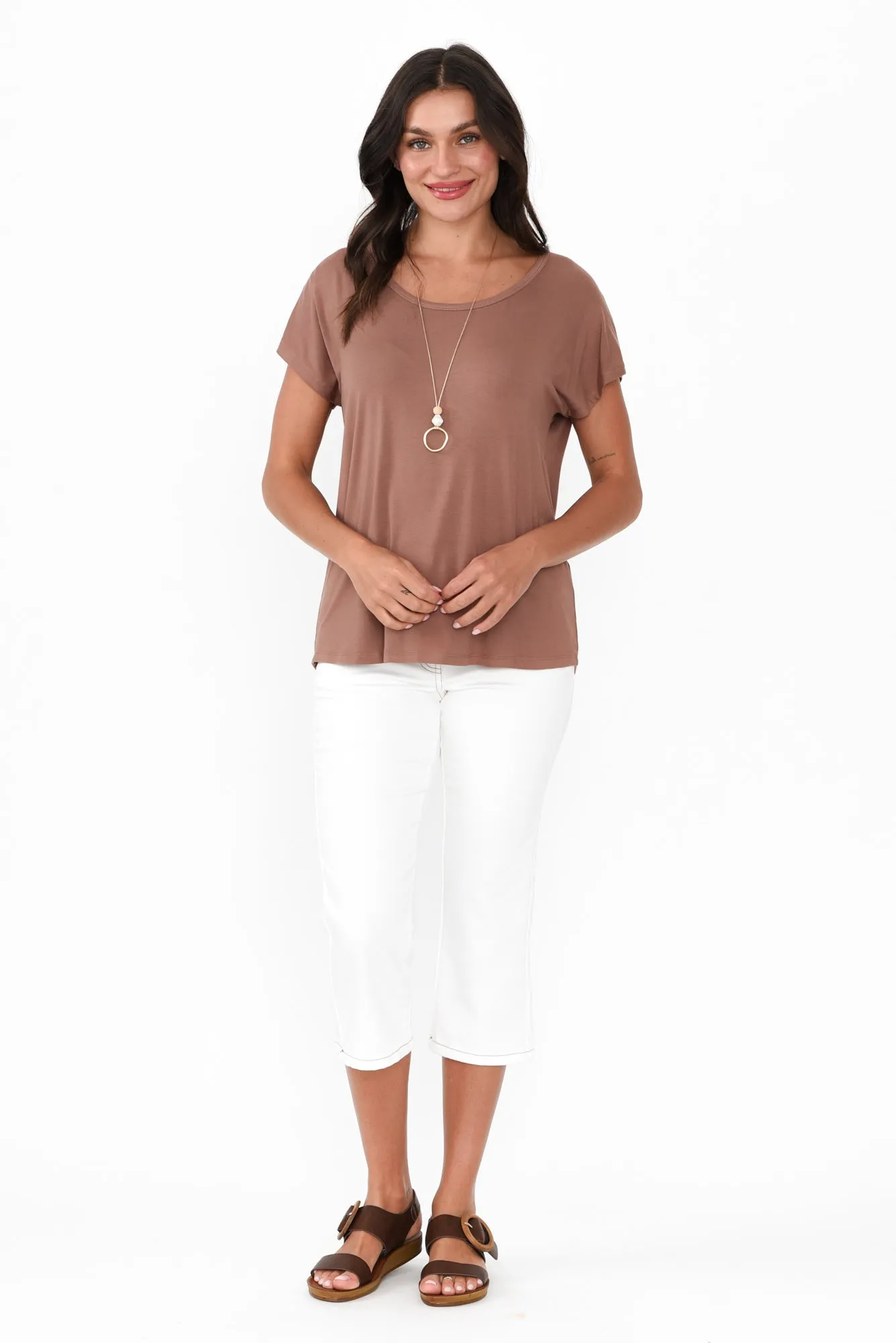 Eadie Chocolate Bamboo Top