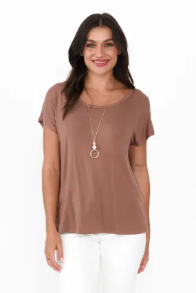 Eadie Chocolate Bamboo Top