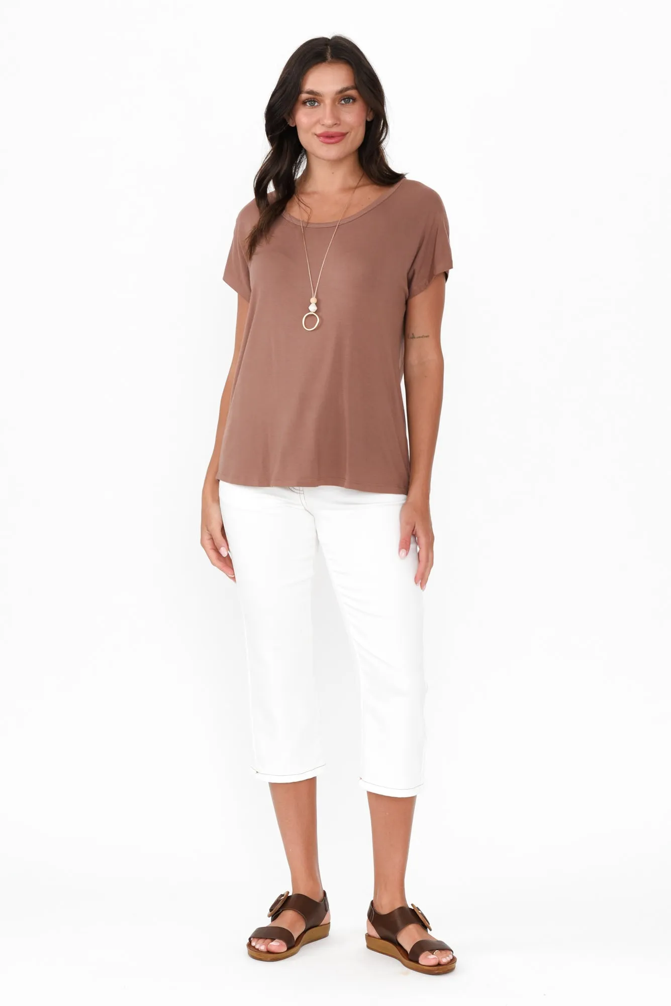 Eadie Chocolate Bamboo Top