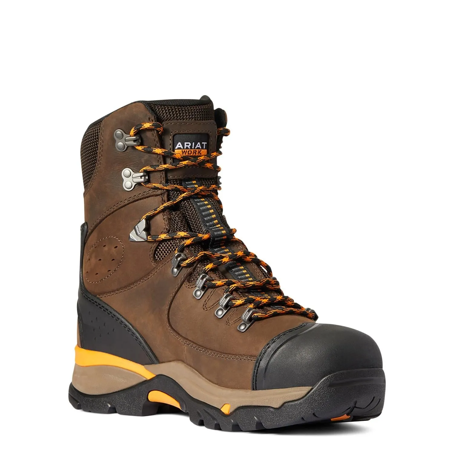 Endeavor 8 inch Carbon-Toe Waterproof Work Boot Chocolate Brown