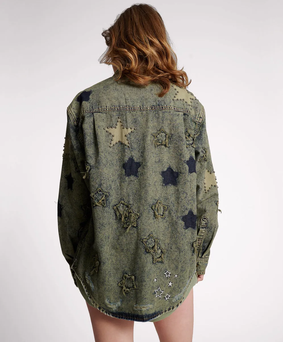 Everyday Denim Shirt - Petrol Green