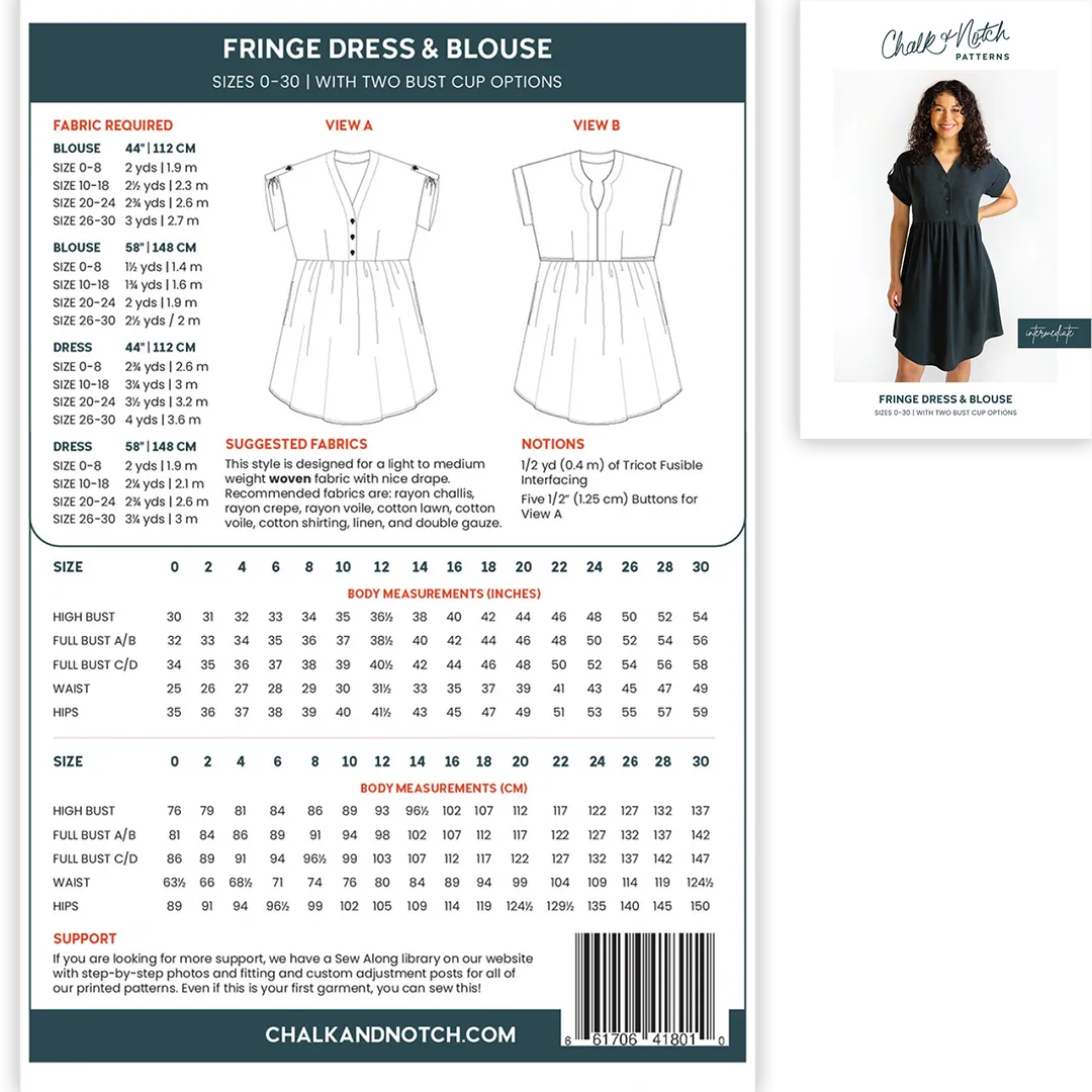 Garment Kit - Fringe Rayon Dress