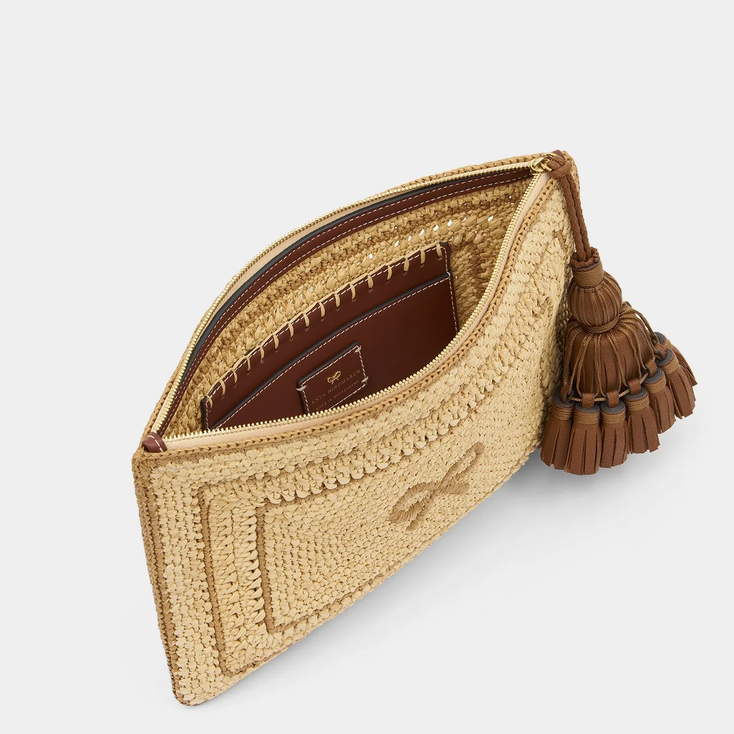 Georgiana Raffia Bow Clutch