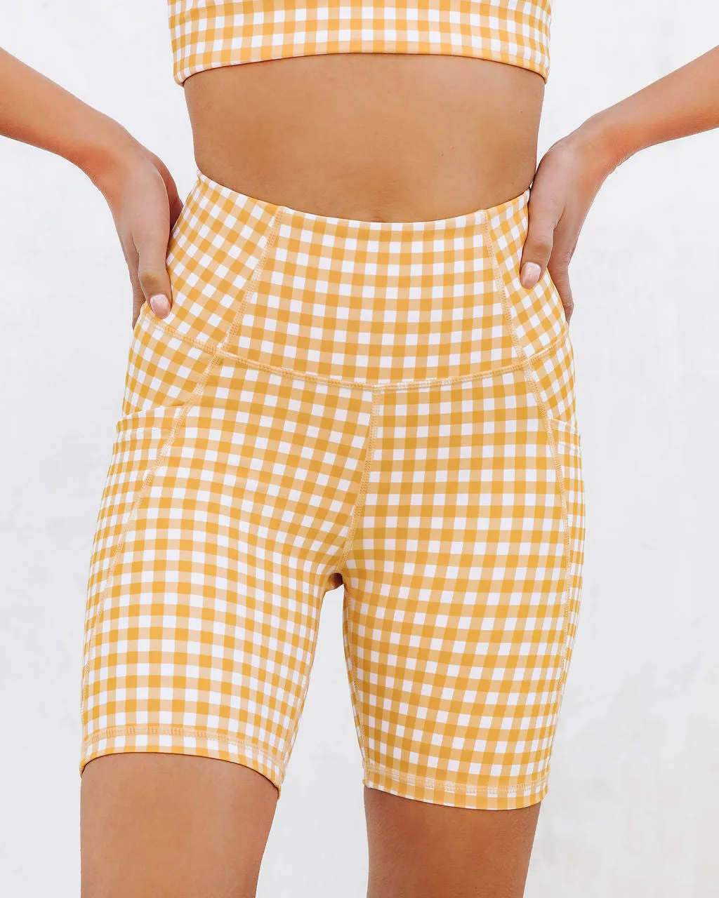 Gingham Gal Biker Shorts