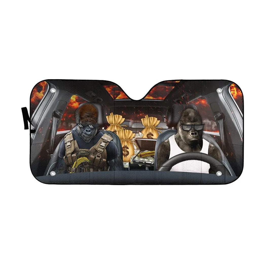 Gorilla Gangster Custom Auto Car Sunshade