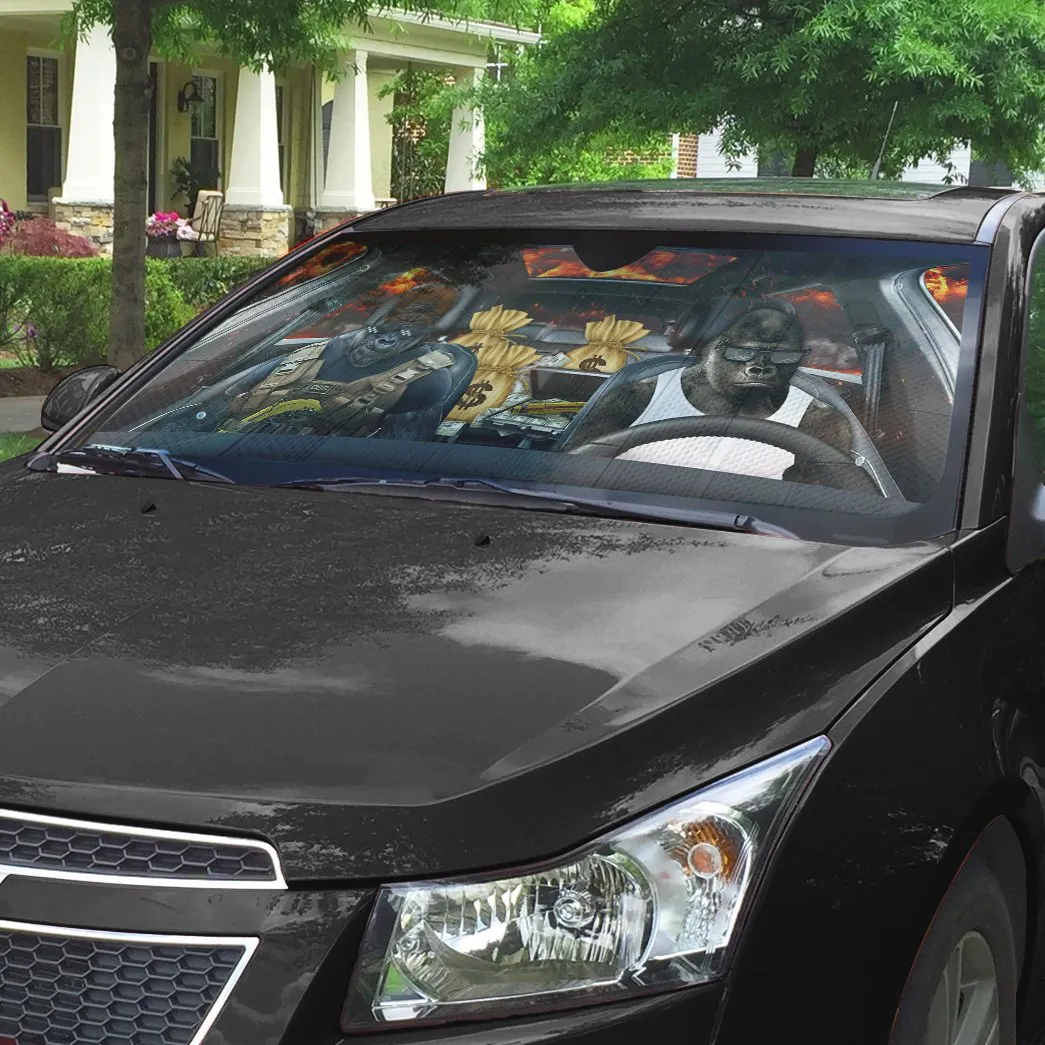 Gorilla Gangster Custom Auto Car Sunshade