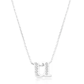 Initial U Crystal Pendant