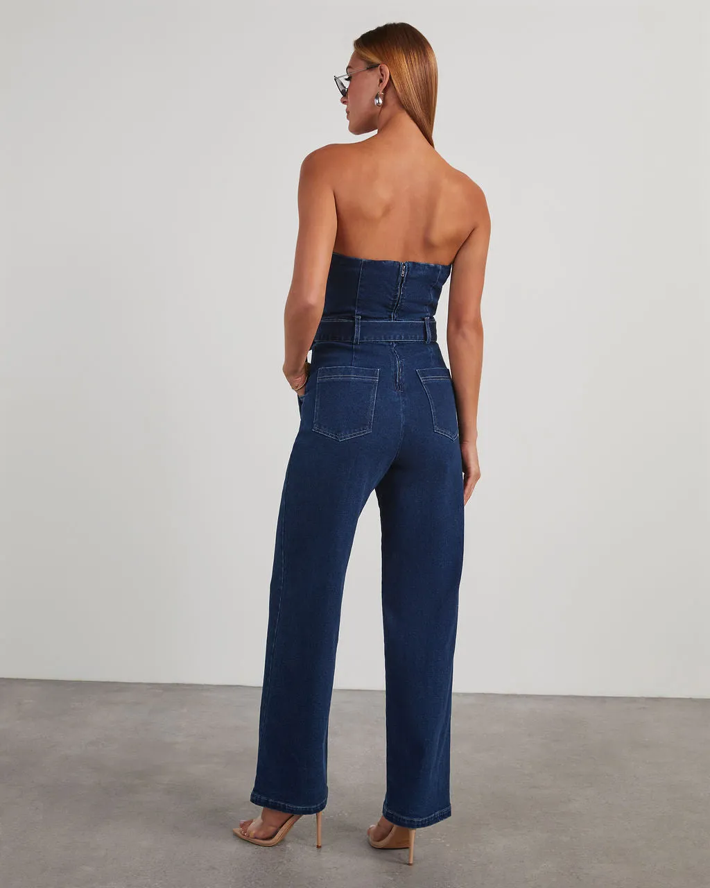 Kinney Strapless Denim Jumpsuit