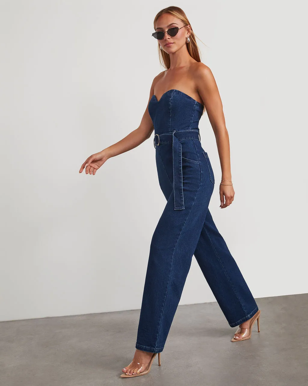 Kinney Strapless Denim Jumpsuit