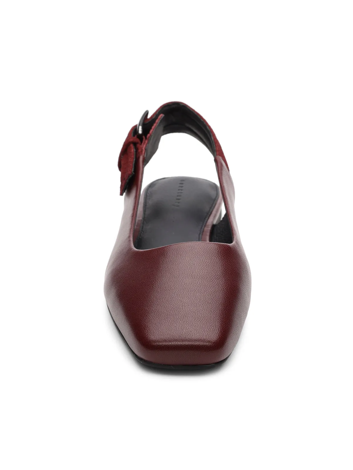 Kitchy Slingback Flat Oxblood