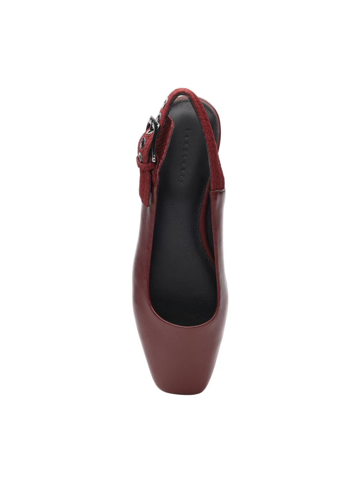 Kitchy Slingback Flat Oxblood