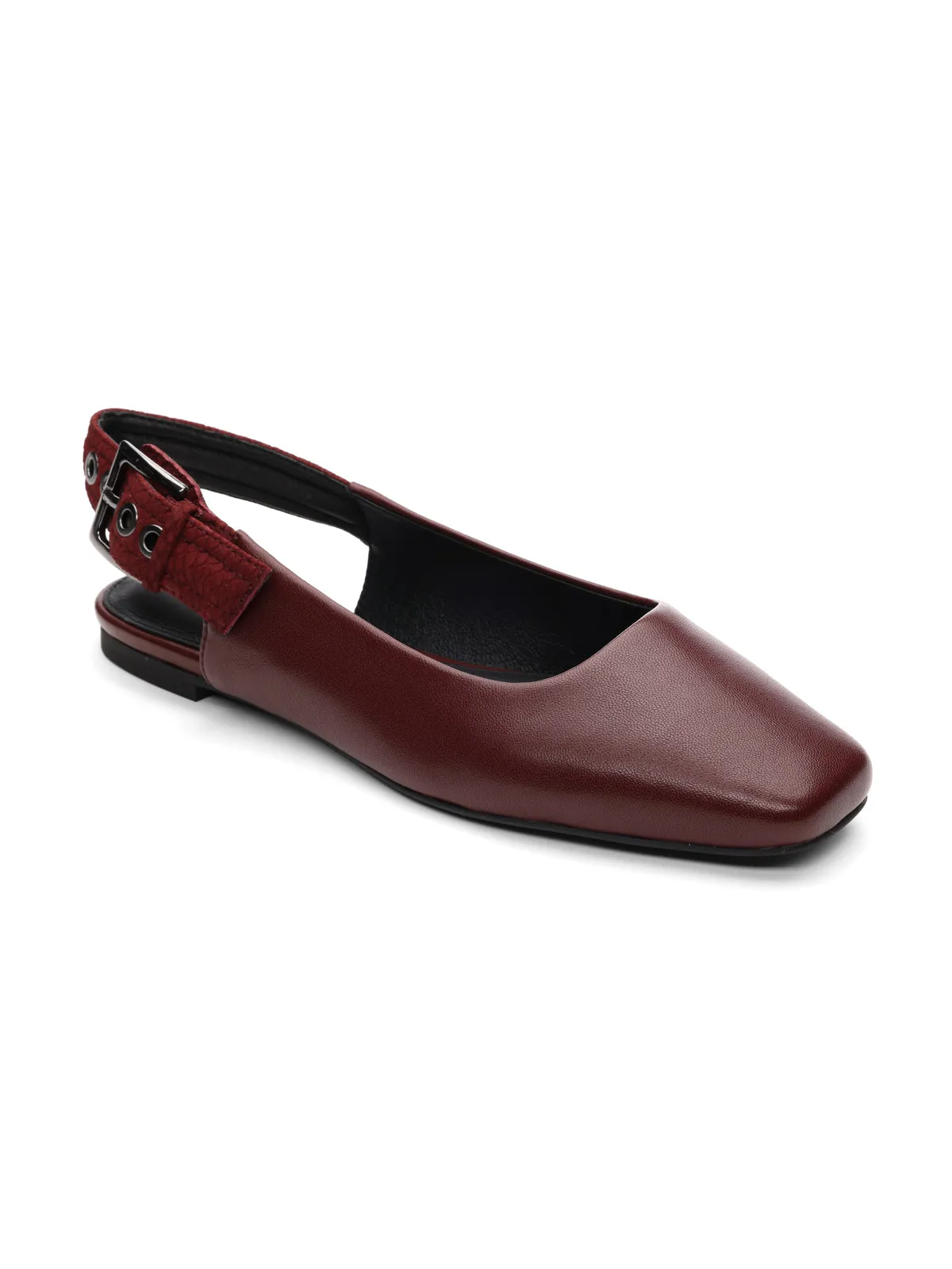 Kitchy Slingback Flat Oxblood