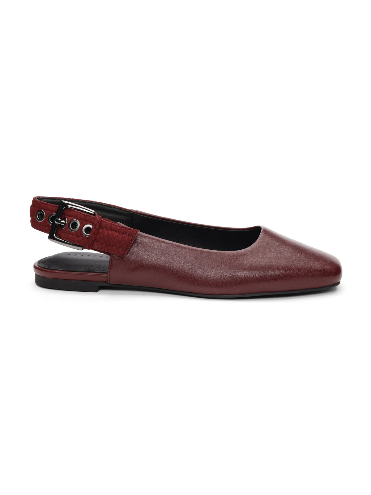 Kitchy Slingback Flat Oxblood