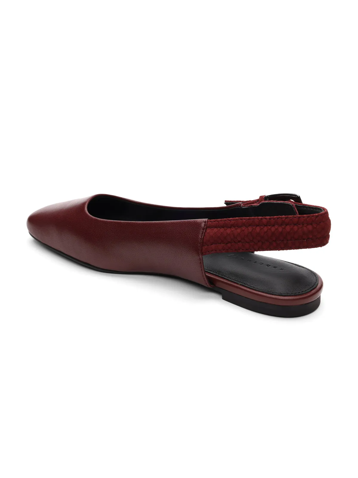 Kitchy Slingback Flat Oxblood